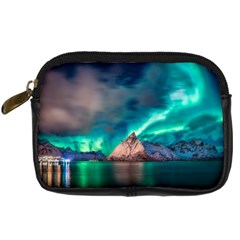 Amazing Aurora Borealis Colors Digital Camera Leather Case by Pakjumat