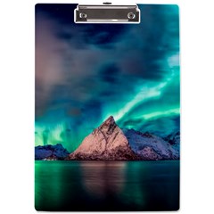 Amazing Aurora Borealis Colors A4 Acrylic Clipboard by Pakjumat