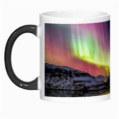 Aurora Borealis Polar Northern Lights Natural Phenomenon North Night Mountains Morph Mug by Pakjumat