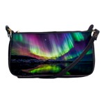 Aurora Borealis Polar Northern Lights Natural Phenomenon North Night Mountains Shoulder Clutch Bag Front