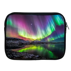 Aurora Borealis Polar Northern Lights Natural Phenomenon North Night Mountains Apple Ipad 2/3/4 Zipper Cases by Pakjumat