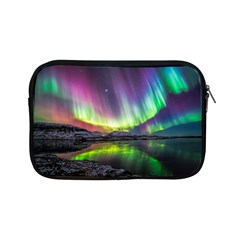 Aurora Borealis Polar Northern Lights Natural Phenomenon North Night Mountains Apple Ipad Mini Zipper Cases by Pakjumat