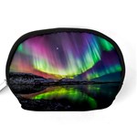 Aurora Borealis Polar Northern Lights Natural Phenomenon North Night Mountains Accessory Pouch (Medium) Back