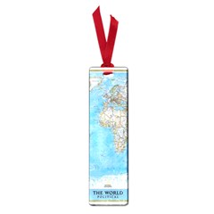 Blue White And Green World Map National Geographic Small Book Marks by Pakjumat