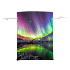 Aurora Borealis Polar Northern Lights Natural Phenomenon North Night Mountains Lightweight Drawstring Pouch (l) by Pakjumat