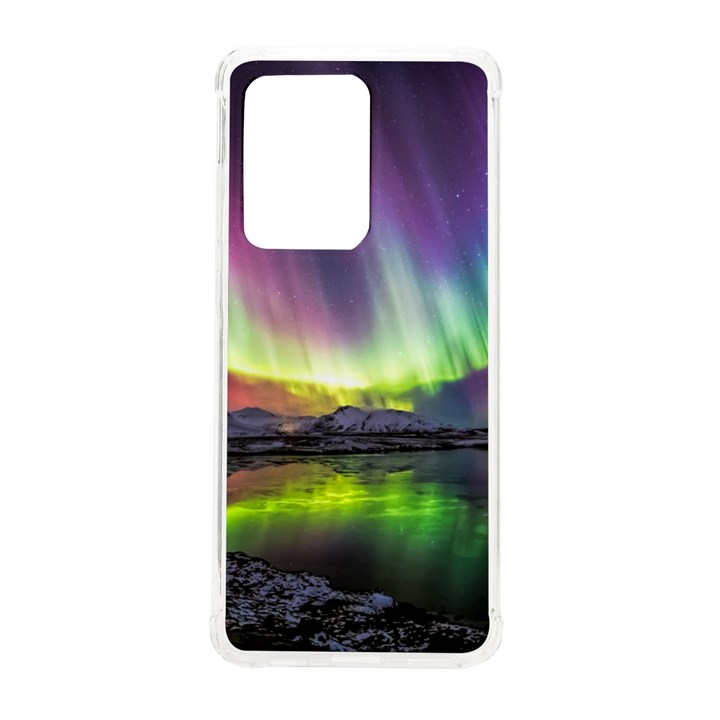 Aurora Borealis Polar Northern Lights Natural Phenomenon North Night Mountains Samsung Galaxy S20 Ultra 6.9 Inch TPU UV Case