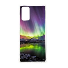 Aurora Borealis Polar Northern Lights Natural Phenomenon North Night Mountains Samsung Galaxy Note 20 Tpu Uv Case by Pakjumat