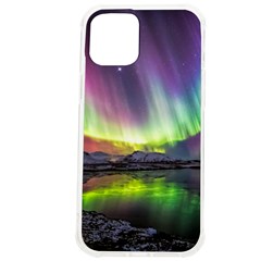 Aurora Borealis Polar Northern Lights Natural Phenomenon North Night Mountains Iphone 12 Pro Max Tpu Uv Print Case by Pakjumat