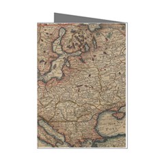 Old Vintage Classic Map Of Europe Mini Greeting Cards (Pkg of 8)