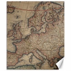 Old Vintage Classic Map Of Europe Canvas 8  X 10  by Pakjumat