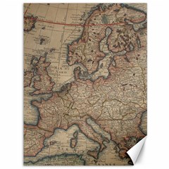 Old Vintage Classic Map Of Europe Canvas 36  x 48 