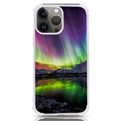 Aurora Borealis Polar Northern Lights Natural Phenomenon North Night Mountains Iphone 13 Pro Max Tpu Uv Print Case by Pakjumat