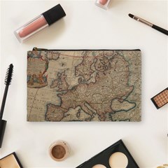 Old Vintage Classic Map Of Europe Cosmetic Bag (Medium)