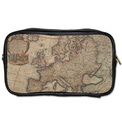 Old Vintage Classic Map Of Europe Toiletries Bag (two Sides) by Pakjumat