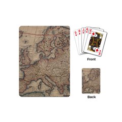 Old Vintage Classic Map Of Europe Playing Cards Single Design (Mini)