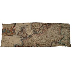 Old Vintage Classic Map Of Europe Body Pillow Case (Dakimakura)