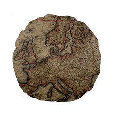 Old Vintage Classic Map Of Europe Standard 15  Premium Round Cushions