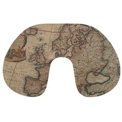 Old Vintage Classic Map Of Europe Travel Neck Pillow