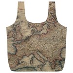 Old Vintage Classic Map Of Europe Full Print Recycle Bag (XL) Front