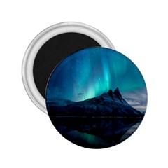 Aurora Borealis Mountain Reflection 2.25  Magnets