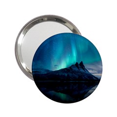 Aurora Borealis Mountain Reflection 2.25  Handbag Mirrors