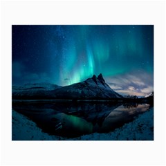 Aurora Borealis Mountain Reflection Small Glasses Cloth