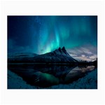 Aurora Borealis Mountain Reflection Small Glasses Cloth Front