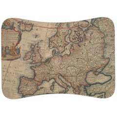 Old Vintage Classic Map Of Europe Velour Seat Head Rest Cushion by Pakjumat