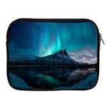 Aurora Borealis Mountain Reflection Apple iPad 2/3/4 Zipper Cases Front