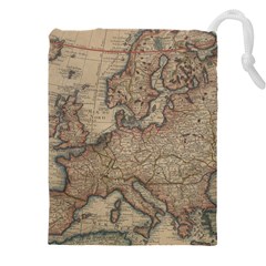 Old Vintage Classic Map Of Europe Drawstring Pouch (5XL)