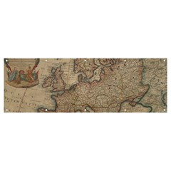 Old Vintage Classic Map Of Europe Banner And Sign 12  X 4  by Pakjumat