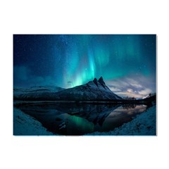 Aurora Borealis Mountain Reflection Crystal Sticker (A4)