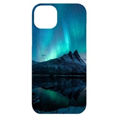 Aurora Borealis Mountain Reflection iPhone 14 Plus Black UV Print Case