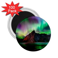 Aurora Borealis Nature Sky Light 2 25  Magnets (100 Pack)  by Pakjumat