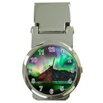 Aurora Borealis Nature Sky Light Money Clip Watches Front