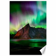 Aurora Borealis Nature Sky Light Canvas 12  X 18  by Pakjumat