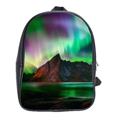 Aurora Borealis Nature Sky Light School Bag (large) by Pakjumat