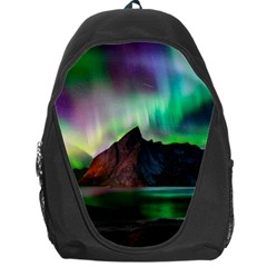 Aurora Borealis Nature Sky Light Backpack Bag by Pakjumat