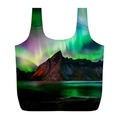 Aurora Borealis Nature Sky Light Full Print Recycle Bag (l) by Pakjumat