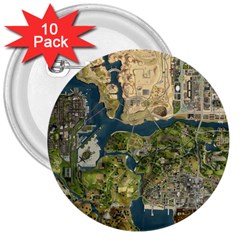 Map Illustration Gta 3  Buttons (10 Pack)  by Pakjumat