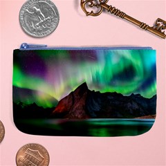 Aurora Borealis Nature Sky Light Large Coin Purse by Pakjumat