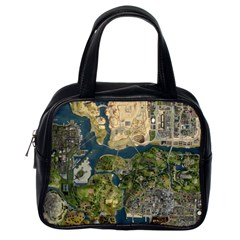 Map Illustration Gta Classic Handbag (one Side) by Pakjumat