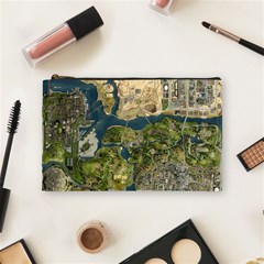 Map Illustration Gta Cosmetic Bag (medium) by Pakjumat