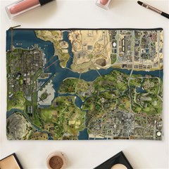 Map Illustration Gta Cosmetic Bag (xxxl) by Pakjumat