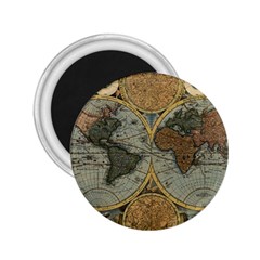 Vintage World Map Travel Geography 2 25  Magnets by Pakjumat