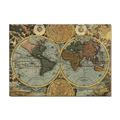 Vintage World Map Travel Geography Sticker A4 (100 Pack) by Pakjumat