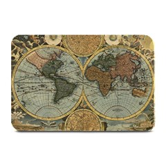 Vintage World Map Travel Geography Plate Mats by Pakjumat