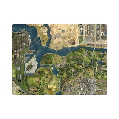 Map Illustration Gta Premium Plush Fleece Blanket (mini) by Pakjumat