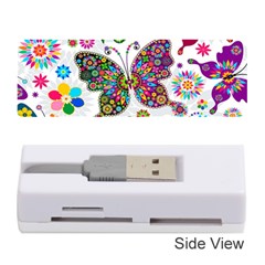 Butterflies Abstract Colorful Floral Flowers Vector Memory Card Reader (stick) by Pakjumat