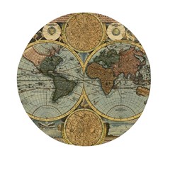 Vintage World Map Travel Geography Mini Round Pill Box (pack Of 3) by Pakjumat